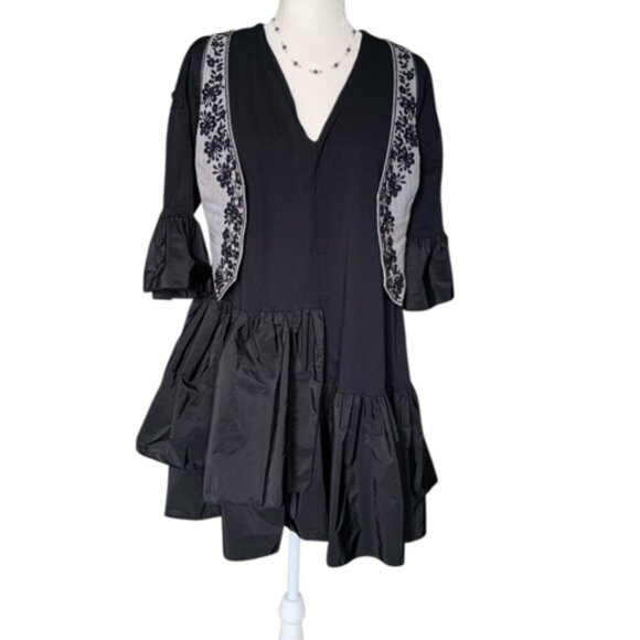 Asymmetrical Black Dress - Picture 5 of 10